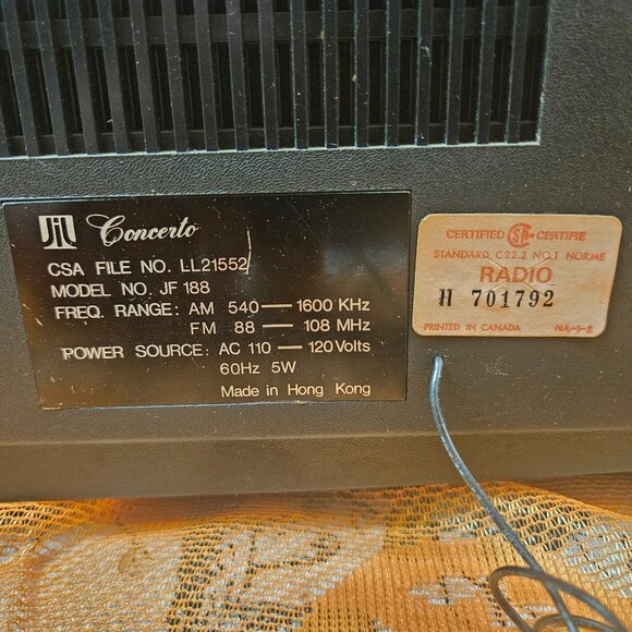JIL Concerto JF 188 Twin Speaker Stereo Wood Grain Citizen Jutan MCM Vtg Tested - Picture 10 of 11